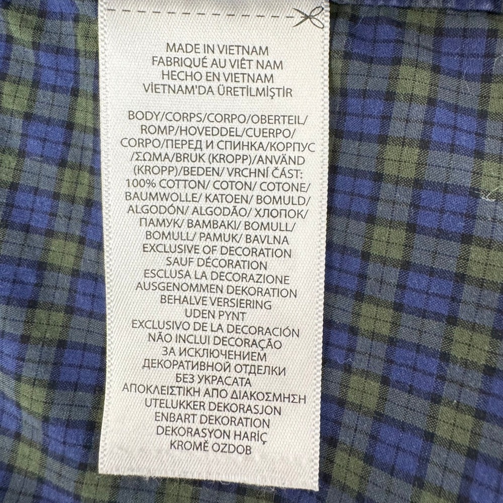 Ralph Lauren Mens XL Blue Green Plaid Cotton Button Down Shirt Pony Logo - Picture 8 of 13